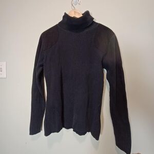 Browning For Her RealTree Blk Turtleneck Sweater Lg Cotton Shoulder Shooter Pads